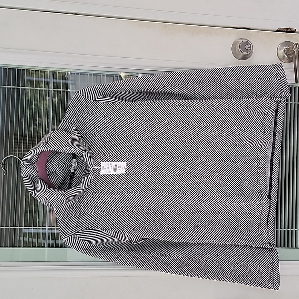 J. Crew Herringbone Turtleneck Fleece Lined Pullover Sz XS Fall 2024 - Picture 2 of 9